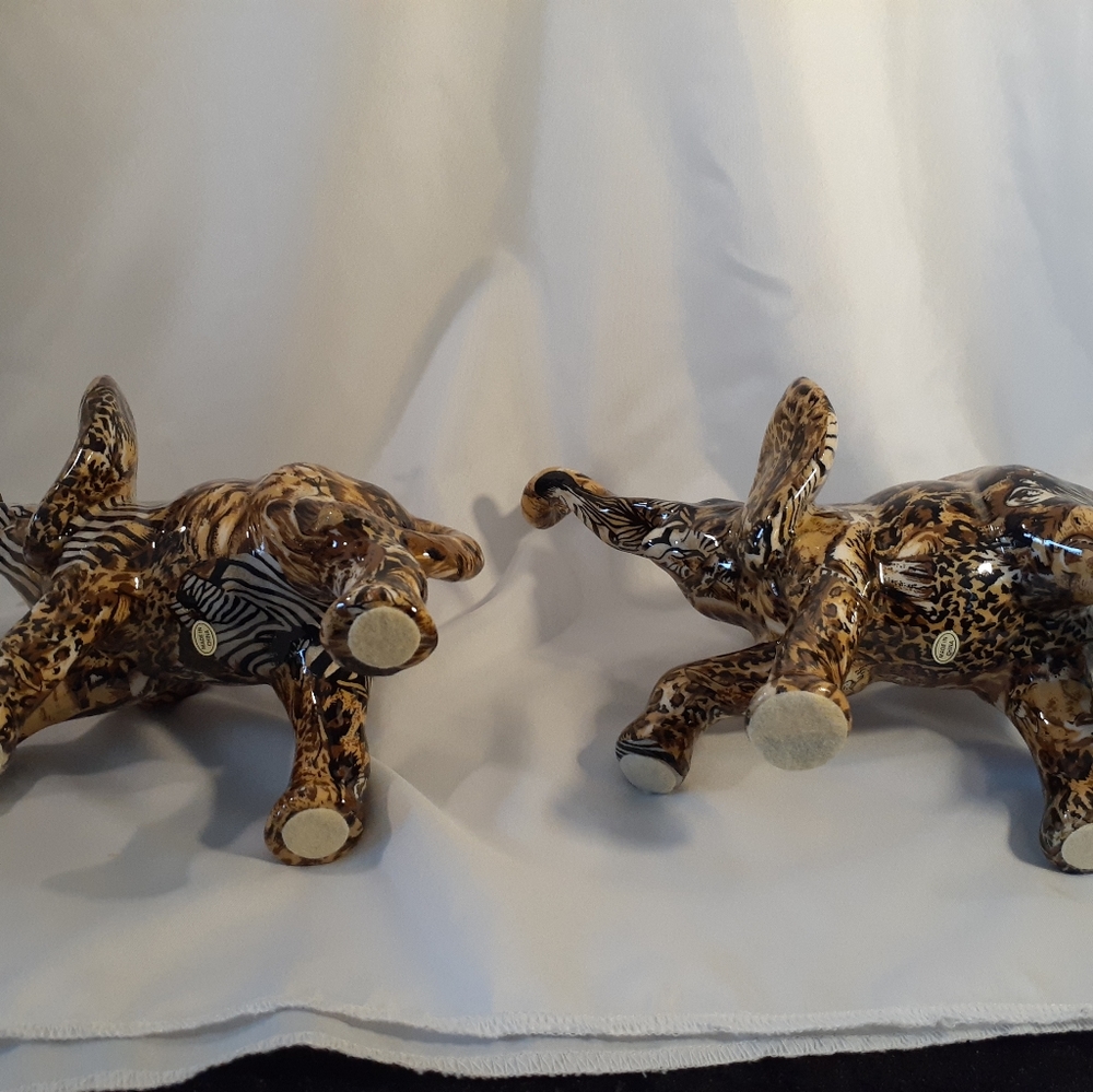 Vintage 2 piece set elephant figures - Picture 7 of 7